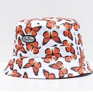 Petals and Peacocks Butterfly Bucket Hat